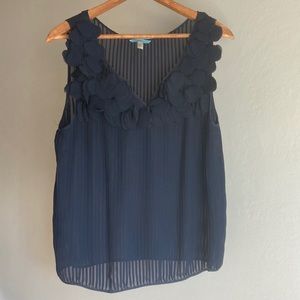 Navy Anthro Leifnotes Top